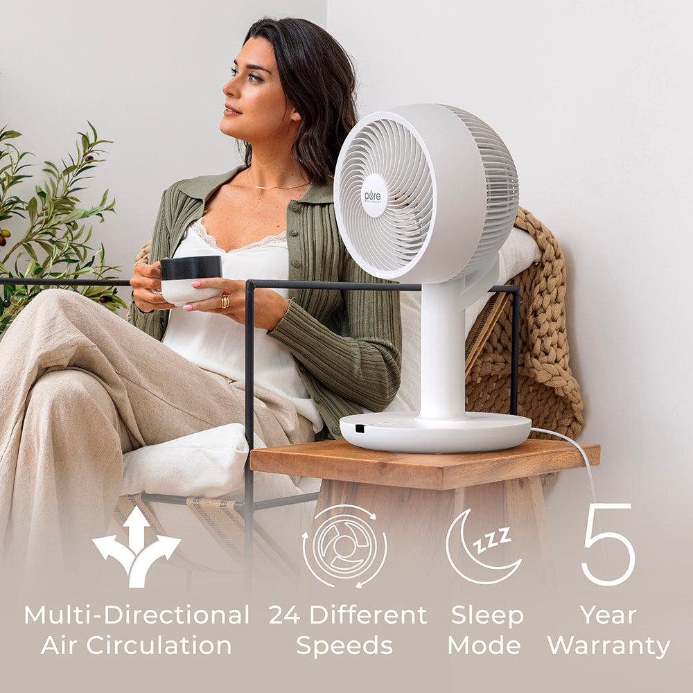 2-in-1 Circulating Floor & Desk Fan - Image 4