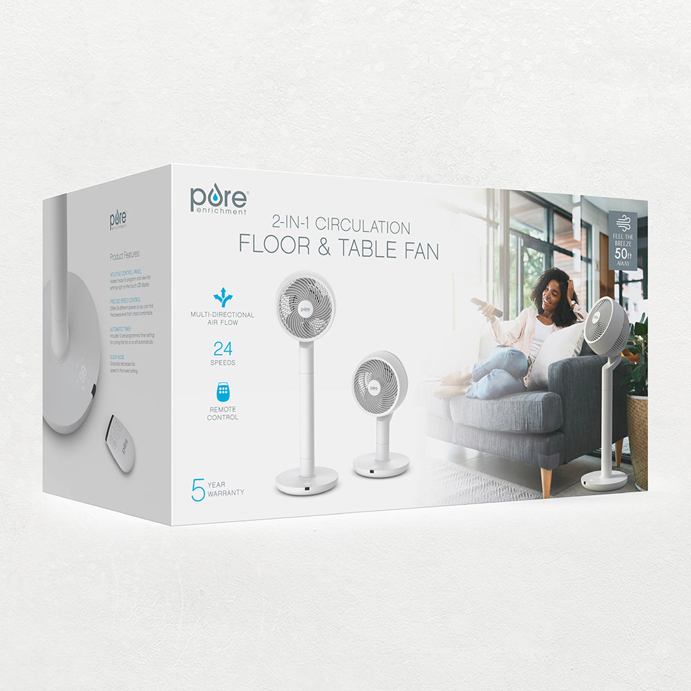 2-in-1 Circulating Floor & Desk Fan - Image 7