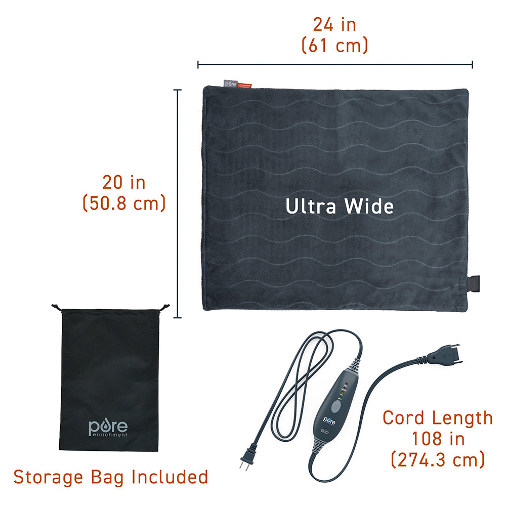 PureRelief Pro Far Infrared Ultra-Wide Heating Pad - Image 6