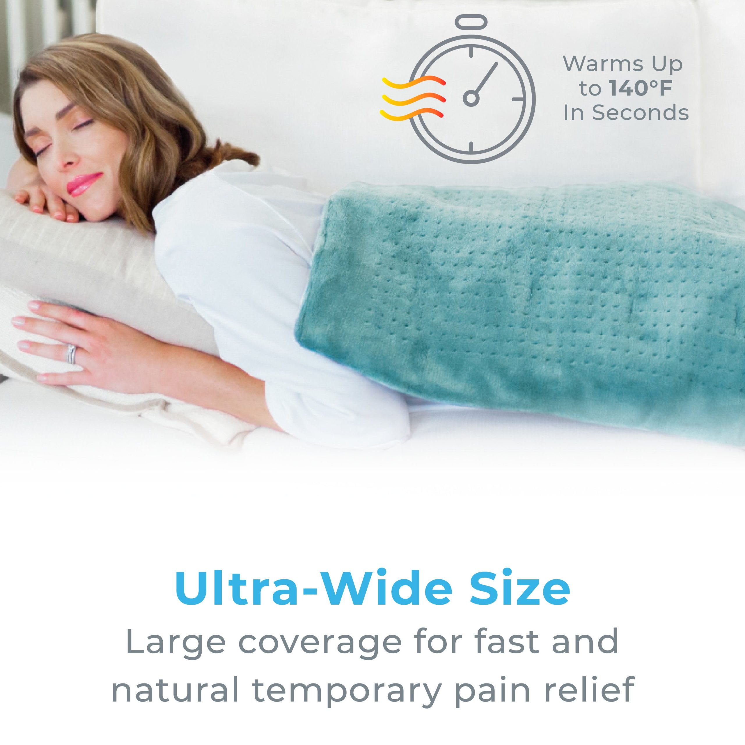 PureRelief XXL Ultra-Wide Microplush Heating Pad - Image 11