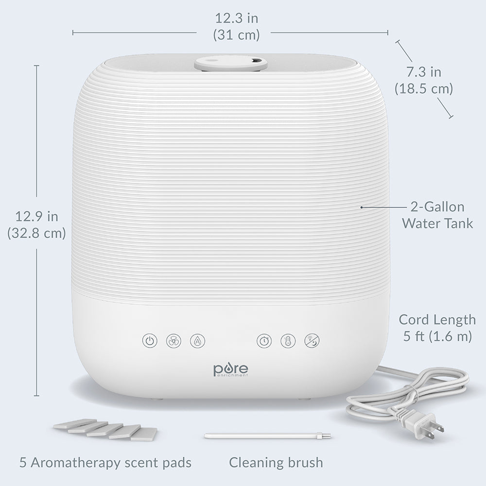 HUME™ Sense Warm & Cool Mist Top Fill Humidifier. 2-Gallon Tank - Image 7