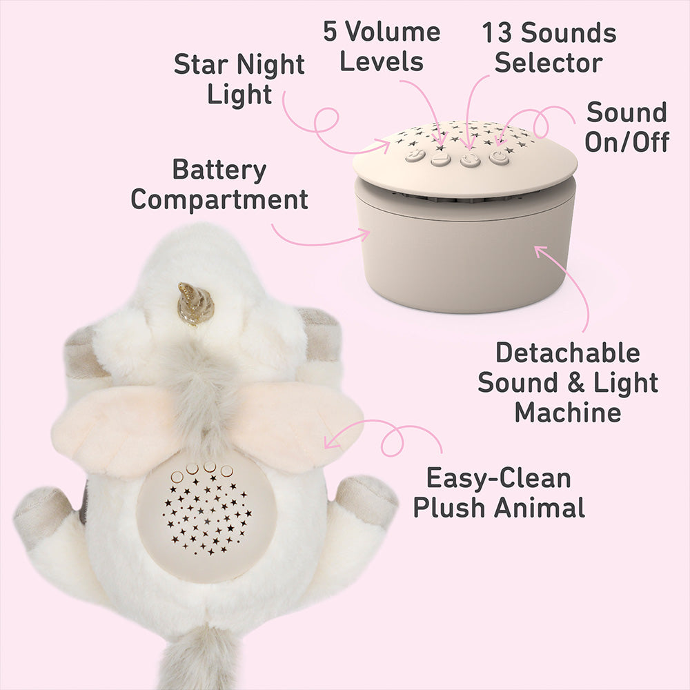 PureBaby® Sound Sleepers Sound Machine and Star Projector - Unicorn - Image 5