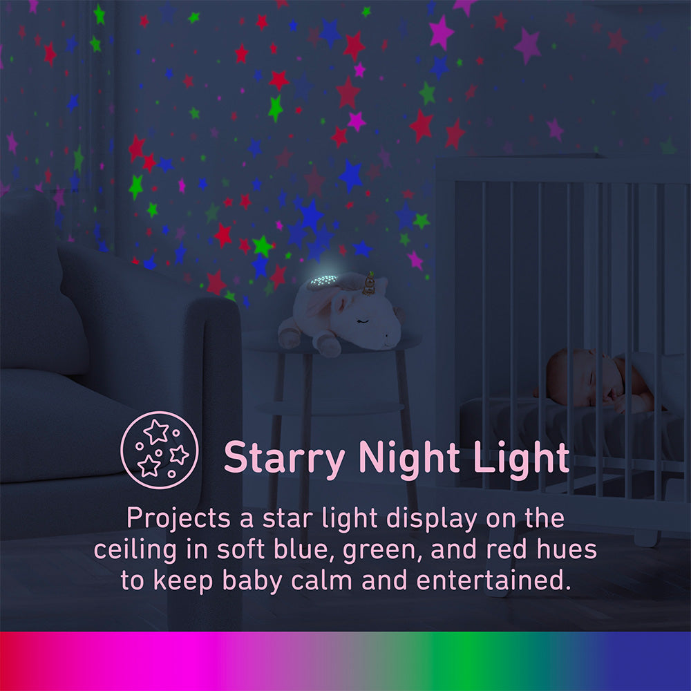 PureBaby® Sound Sleepers Sound Machine and Star Projector - Unicorn - Image 6