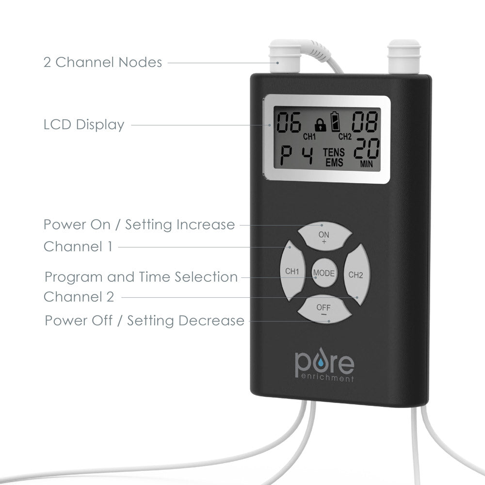 PurePulse™ Duo TENS and EMS Combo Muscle Stimulator - Image 5