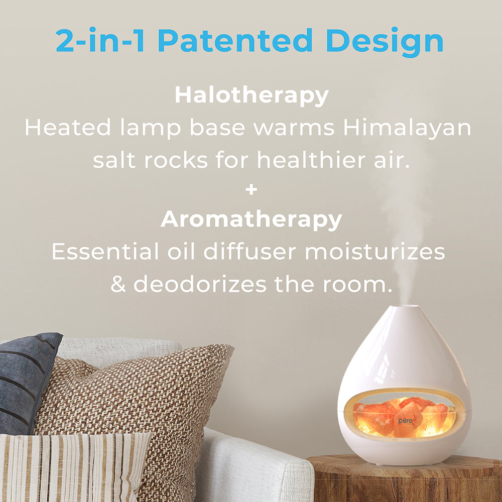 PureGlow™ Crystal Himalayan Salt Rock Lamp & Essential Oil Diffuser - Image 2